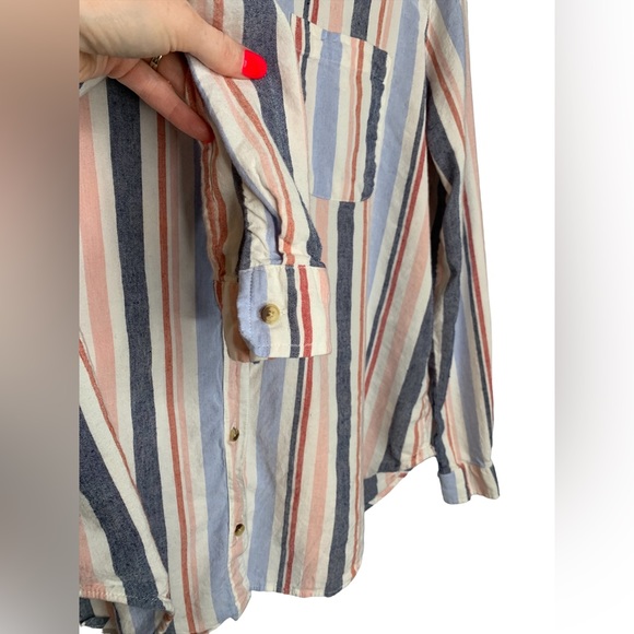 Anthropologie Maeve Chatham Striped Button Down Size Medium - Picture 9 of 10
